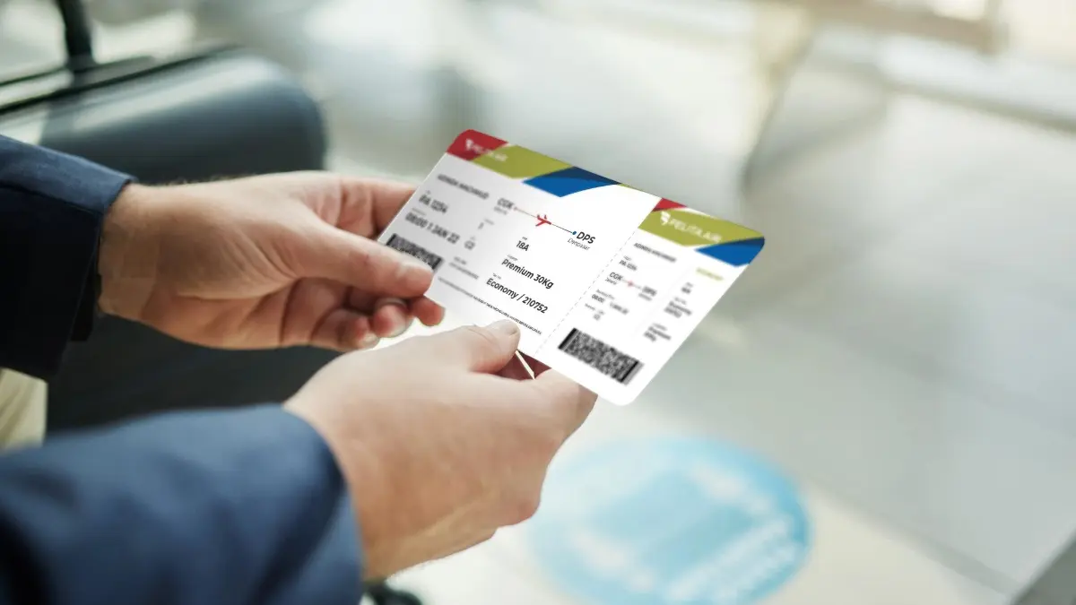 Ilustrasi. Tiket pesawat. Foto: Pelita Air