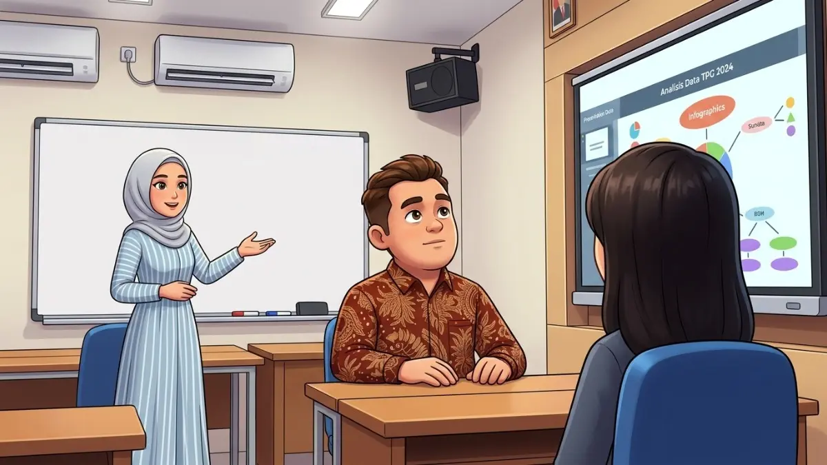 Ilustrasi guru yang masih menunggu TPG Agustus 2026 (YouTube PPG Kemendikdasmen/Diolah dengan Gemini AI)