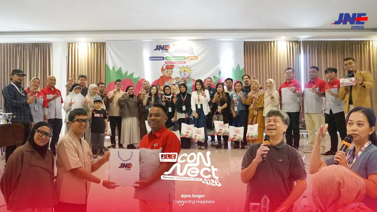 JNE menggelar JLC Member Gathering di Bogor bertema Connect, Collaborate, Grow. (Dok. JNE)