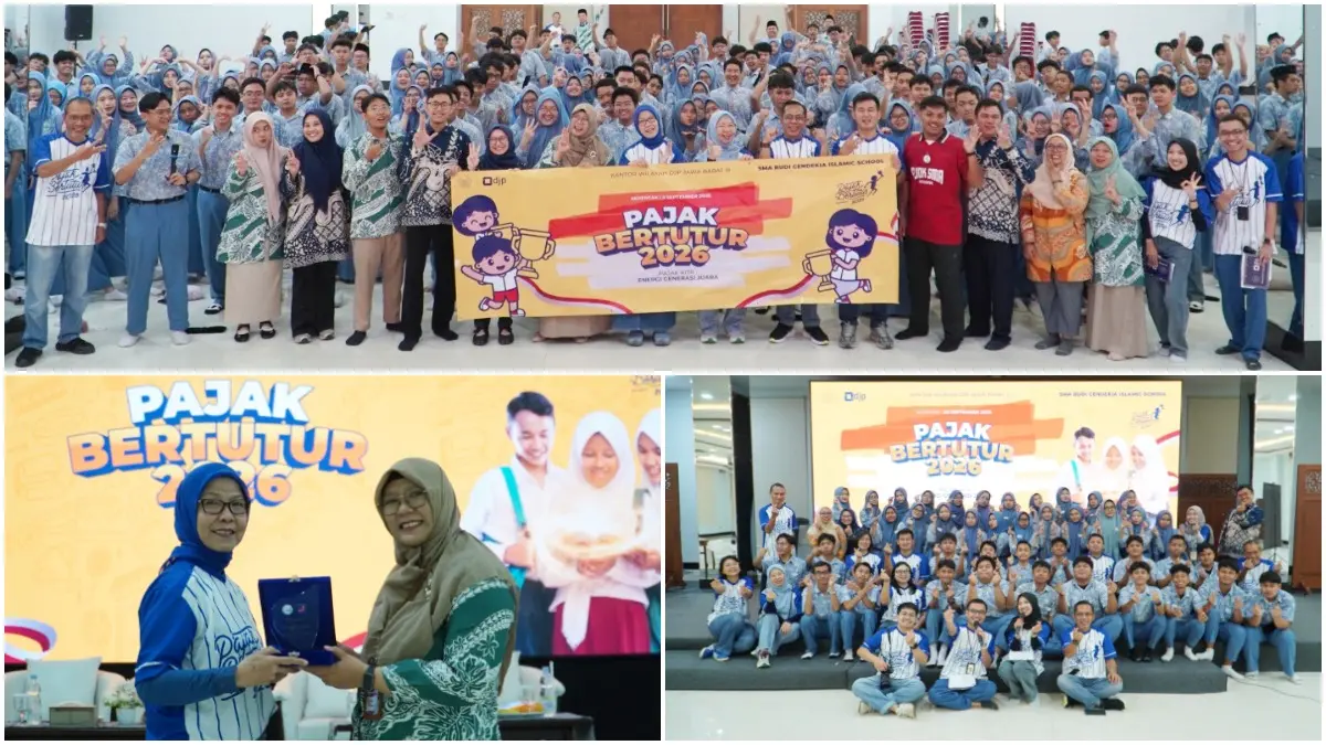 Kegiatan Pajak Bertutur 2026 yang digelar Kanwil DJP Jawa Barat III di SMA Budi Cendekia Islamic School, Kota Depok, Jawa Barat.