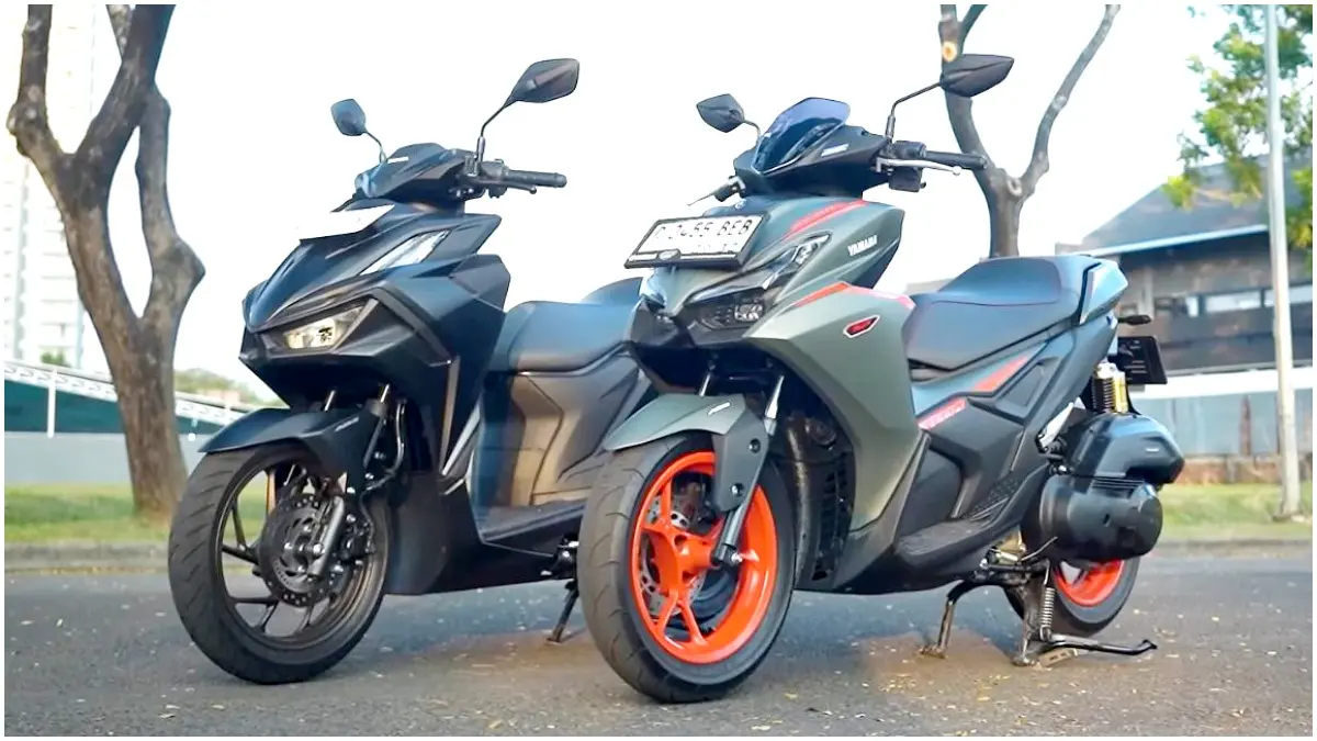 Tampilan Honda Vario Evo 169 dan Yamaha Aerox Alpha Turbo. (Foto: Kanal YouTube OTOMOTIF TV)