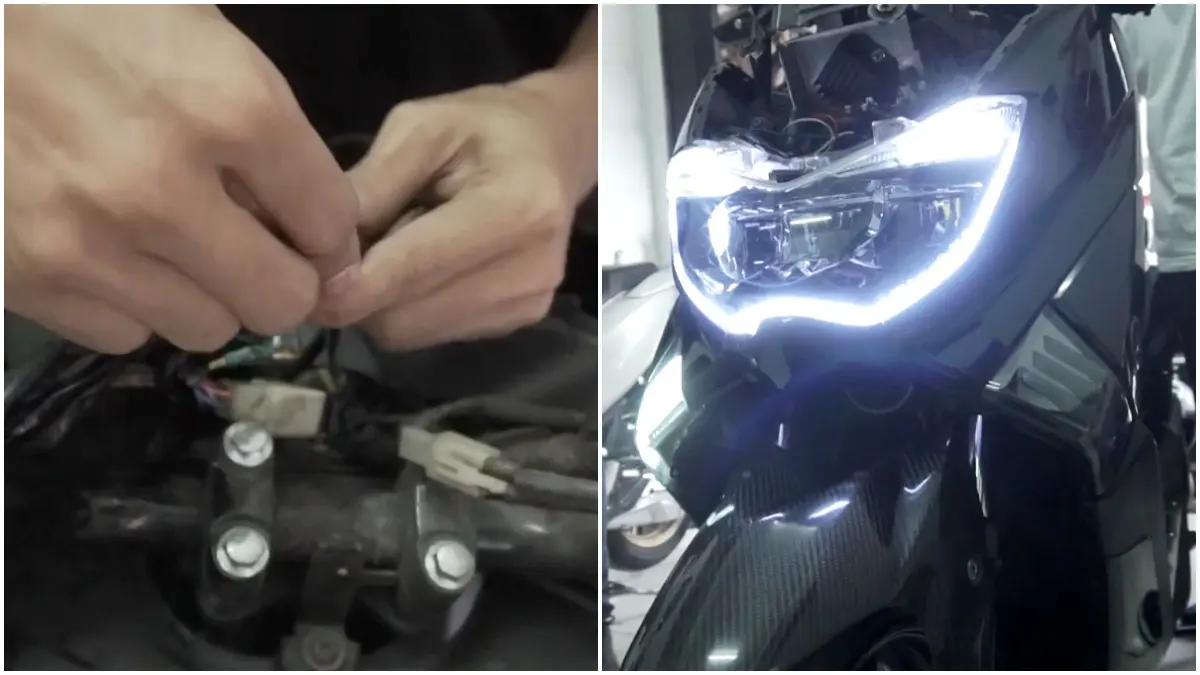 Tampilan lampu sein yang padam karena kelistrikkan aki yang soak pada motor. (Foto: Kanal Youtube @Bahrimotor. @MotorPlus)