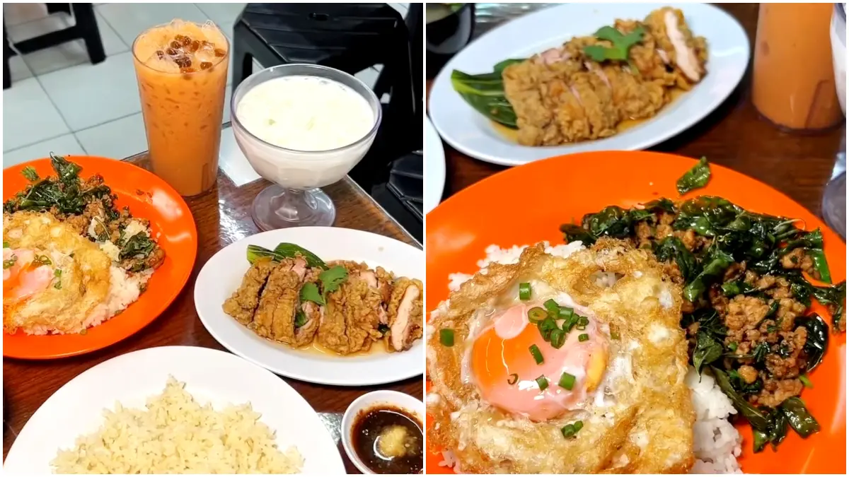 Pad kra pao makanan khas Thailand viral di di Noi Nan Braga Bandung. (Foto: instagram @kulinerbandungcimahi)