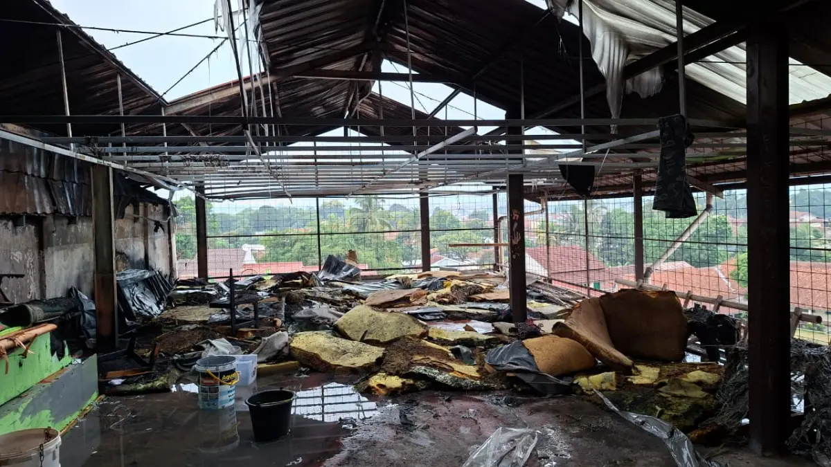 Suasana pasca kebakaran di Ponpes Al Falakiyah Kota Bogor. (Dok. Damkar Kota Bogor)
