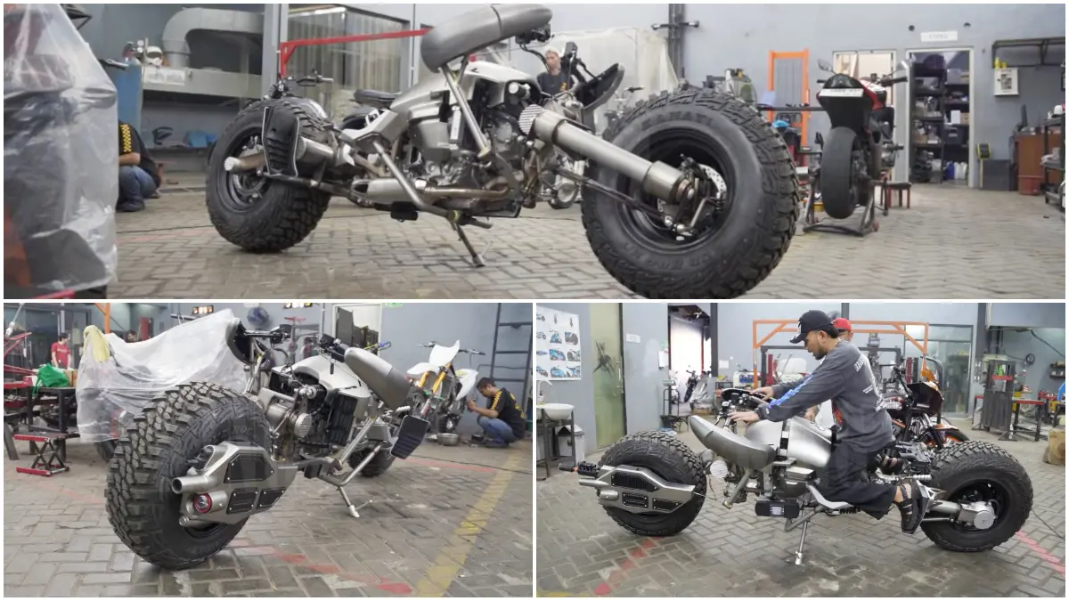 Tampilan Yamaha XMAX 250 Bertema Batpod ala Batman. (Foto: Kanal YOoutube KR TV)