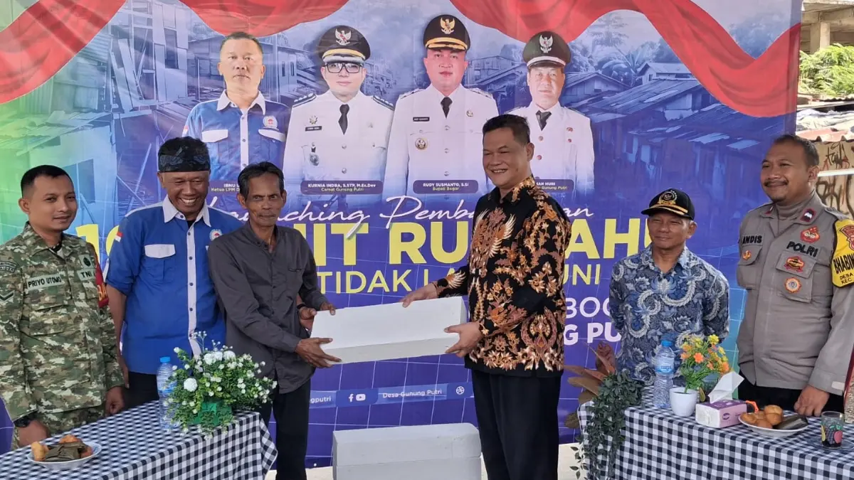 Launching sekaligus peletakan batu pertama pembangunan Rutilahu di Desa Gunung Putri, Kabupaten Bogor, Minggu, 6 September 2026. (Muhammad Ali/Radar Bogor)