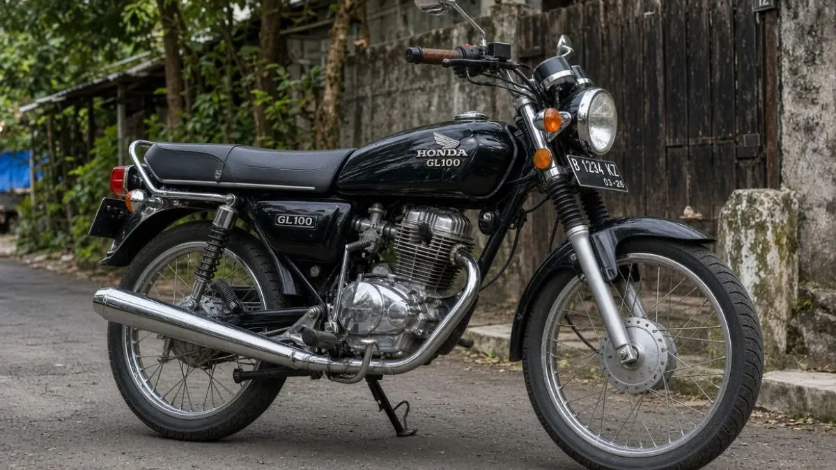 Motor jadul Honda GL 100 (ilustrasi Gemini AI)