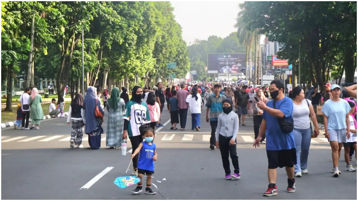 Suasana CFD di Jalan Jenderal Sudirman Kota Bogor Minggu 6 September 2026. (Sofyansyah/Radar Bogor)