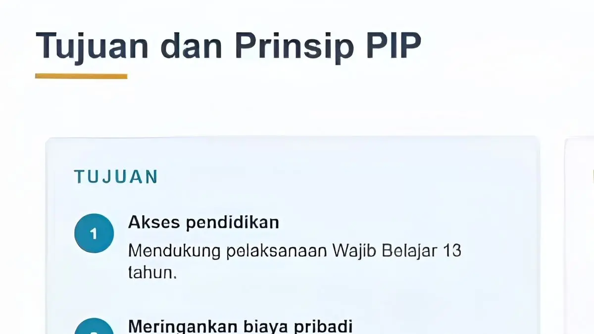Tujuan dari Prinsip Dasar PIP tahun 2026 (YouTube Arfan Saputra Channel)