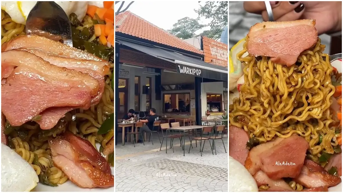 Warkipop Bandung yang sempat disangka sajikan daging babi ternyata menyajikan olahan daging bebek. (Foto: Instagram @aleadellaa)