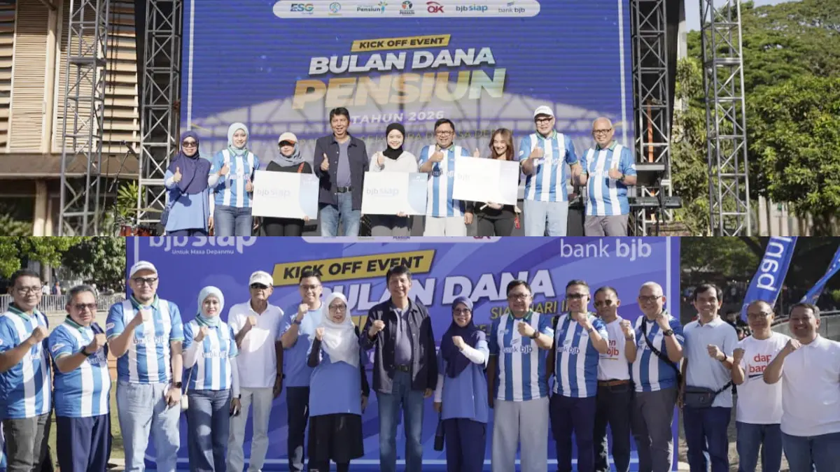 Bank bjb menggelar kegiatan Bulan Dana Pensiun Tahun 2026 di Lapangan Saparua, Kota Bandung, Minggu, 6 September 2026. (Dok. bank bjb)