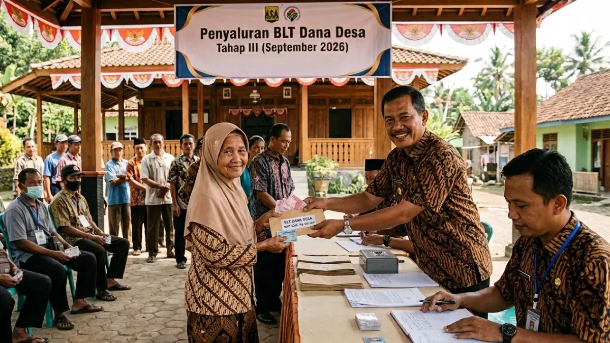 Ilustrasi penyaluran BLT Dana Desa tahun 2026. (Gemini AI)