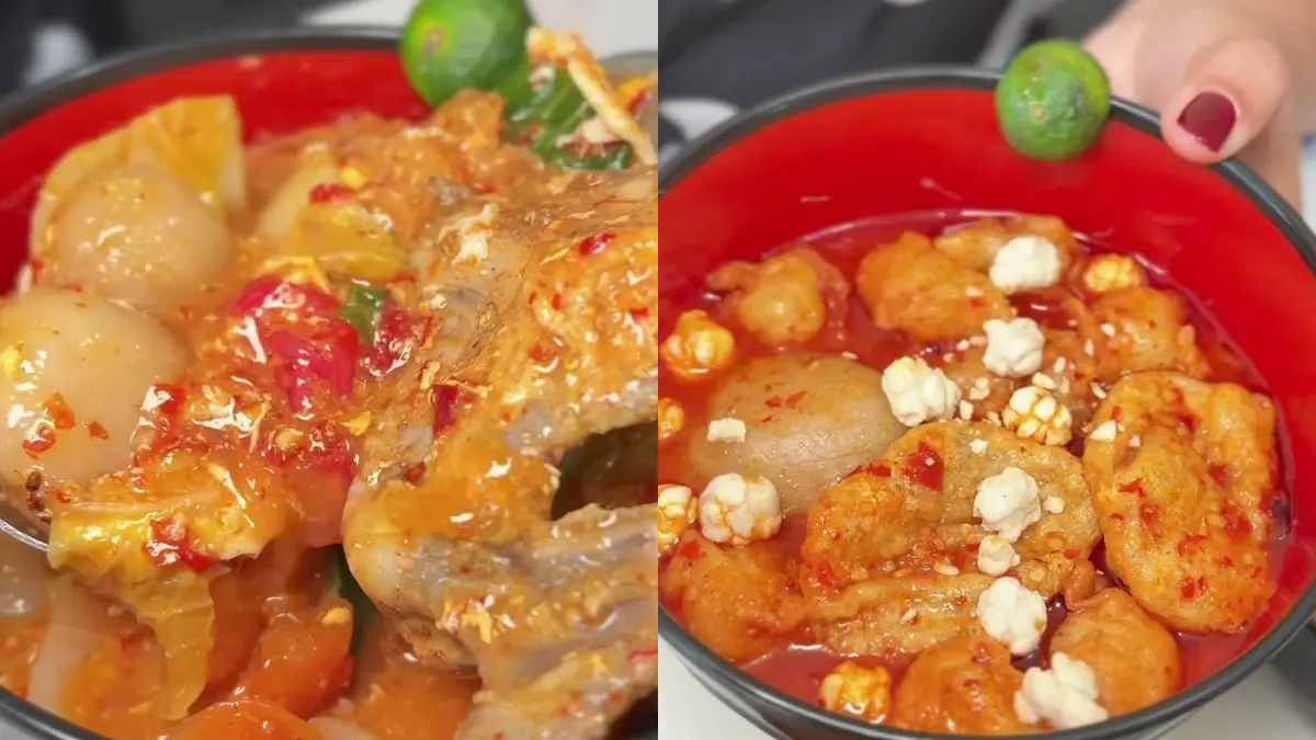 Kuliner di Seblak Teh Marni Nevac (Instagram @balqisptrrrr)