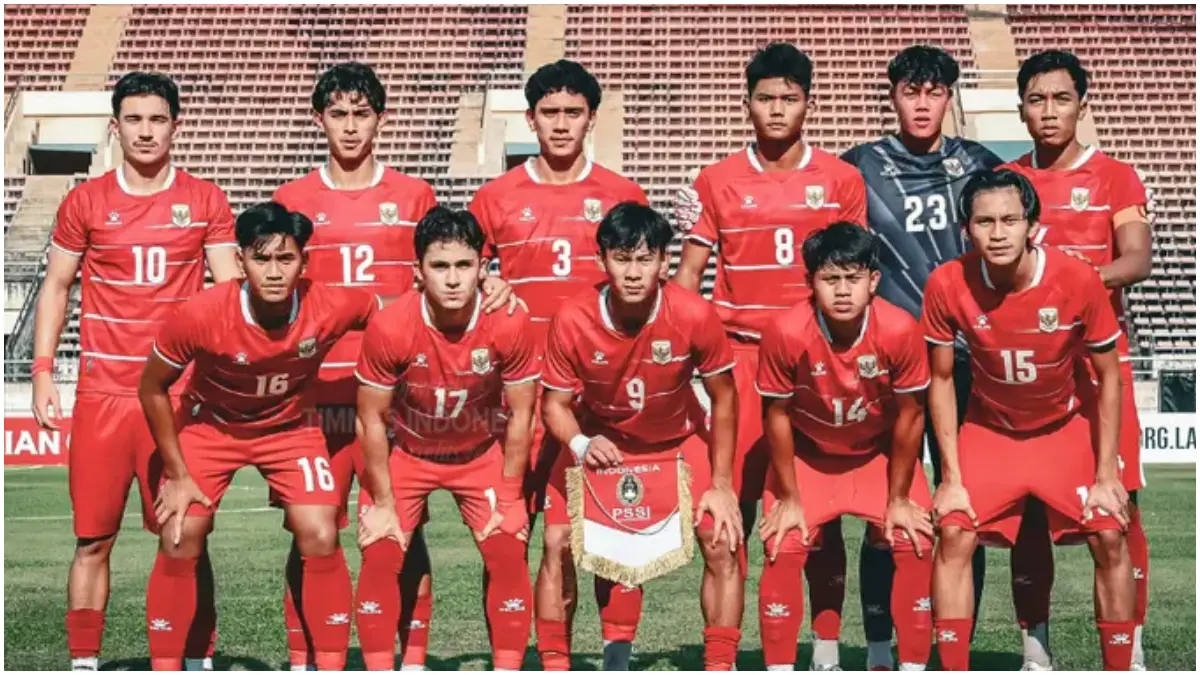 Skuad Timnas Indonesia U-20 saat berlaga di Kualifikasi Piala Asia U-20 2027.