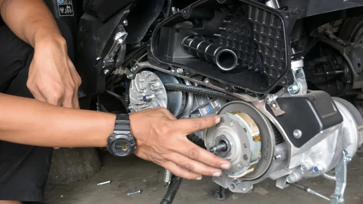 Pembongkaran CVT Honda Vario Terbaru (YouTube hnd garage)