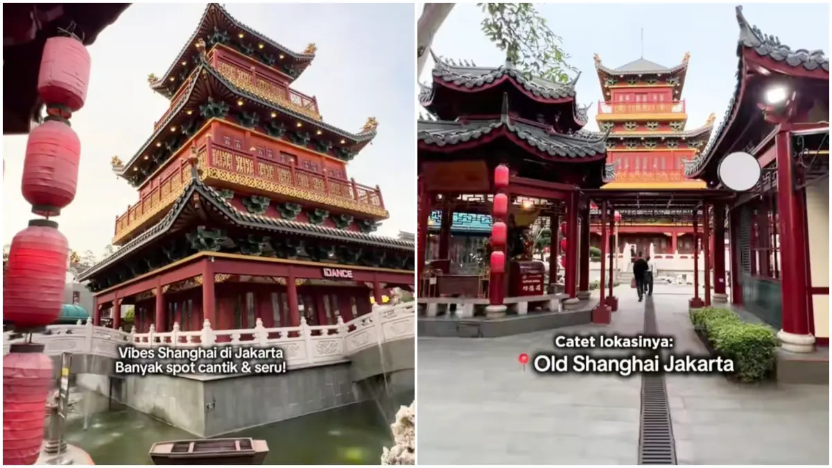 Suasana Old Shanghai Sedayu City di Jakarta Timur. (Foto:TikTok @mainfete)