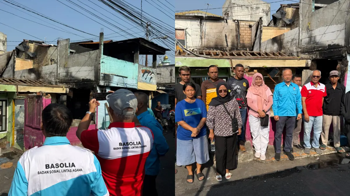 Basolia bersama pemerintah wilayah saat meninjau progres renovasi rumah korban kebakaran di Kota Bogor. (Dok. Basolia)
