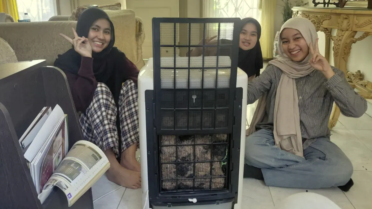 Inovasi filter udara ciptaan siswa SMA Negeri 2 Kota Bogor berbahan limbah bernama BIOFILTERA.