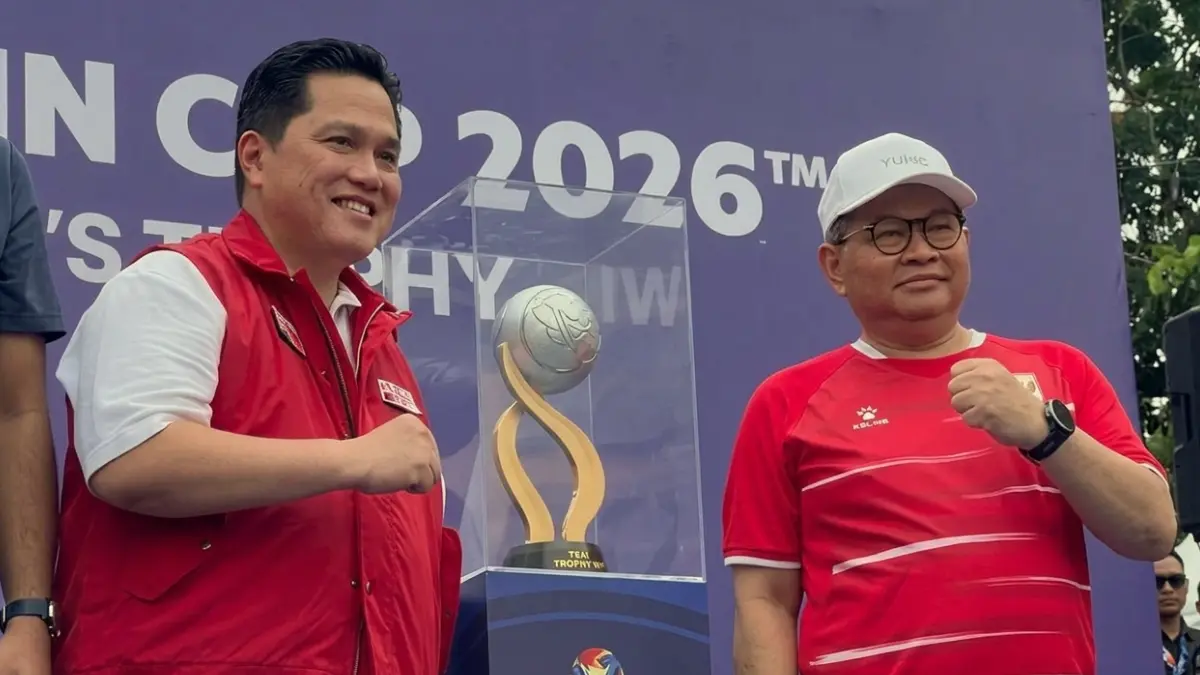 KOMPAK : Menteri Pemuda dan Olahraga sekaligus Ketua Umum PSSI, Erick Thohir bersama Gubernur Jakarta hadiri Roll To Glory FIFA ASEAN Cup Family Parade, Minggu 13 September 2026.