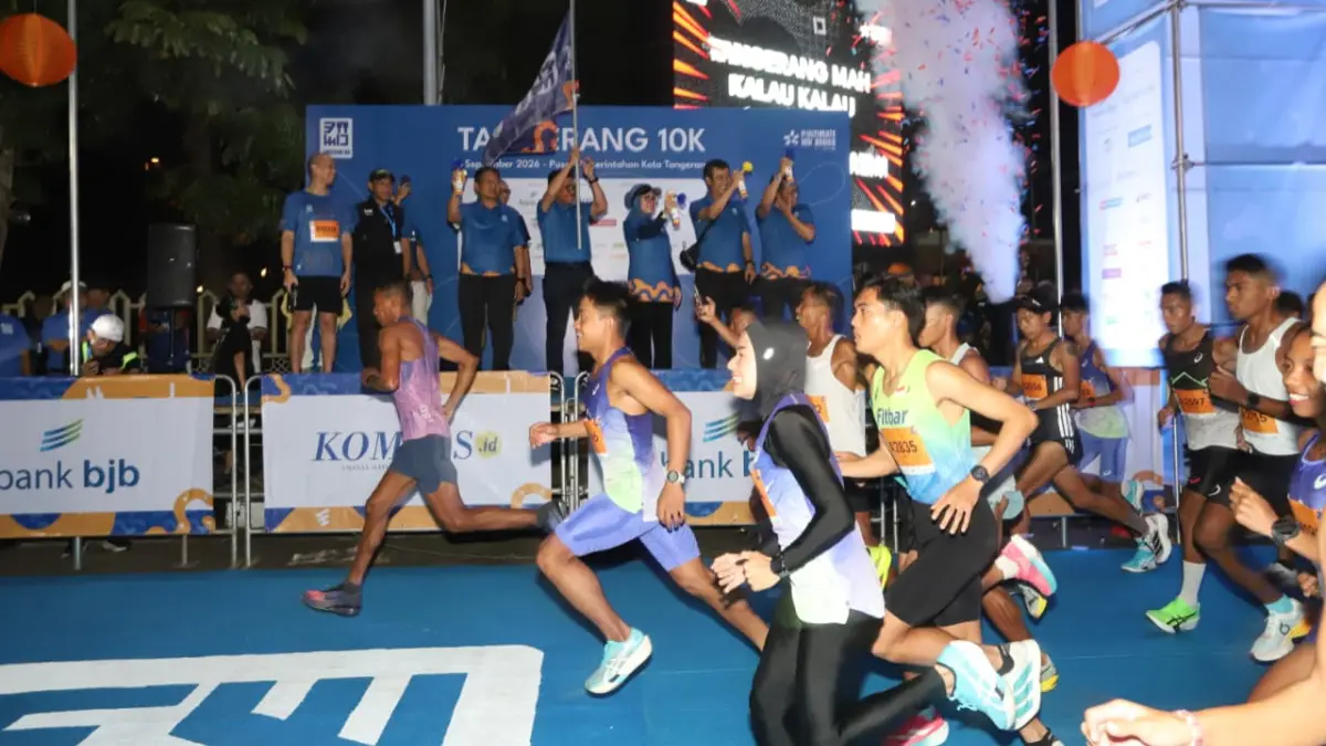 Ribuan pelari mengikuti Tangerang 10K digelar di Kota Tangerang, Minggu, 13 September 2026. (Dok. bank bjb)