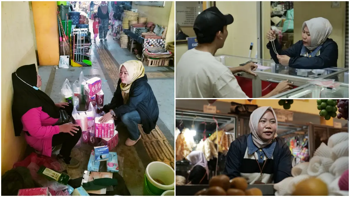 Dewi&nbsp; Natalia saat bertugas sebagai Mantri BRI Unit Natar, Kantor Cabang Teluk Betung, Kantor Wilayah Bandar Lampung