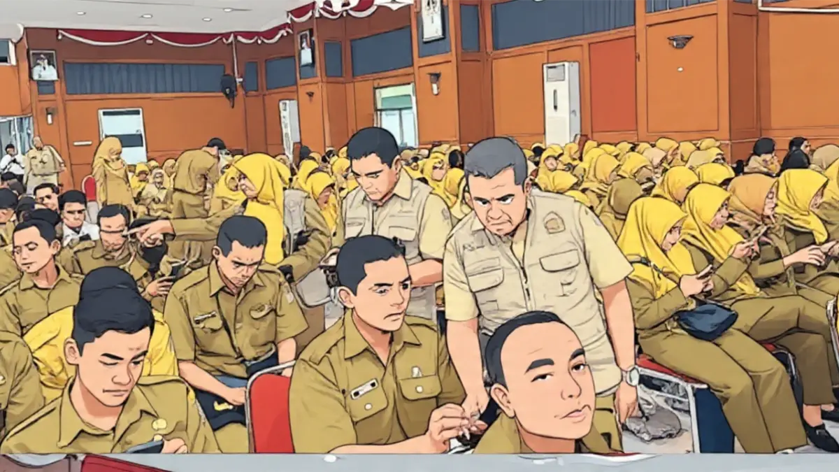 Ilustrasi PPPK paruh waktu dan penuh waktu (Foto: Instagram/@bkpsdmsurabaya, diolah Meta AI).