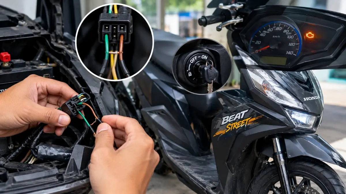Ilustrasi perbaikan Honda beat street brebet (ilustrasi Gemini AI)