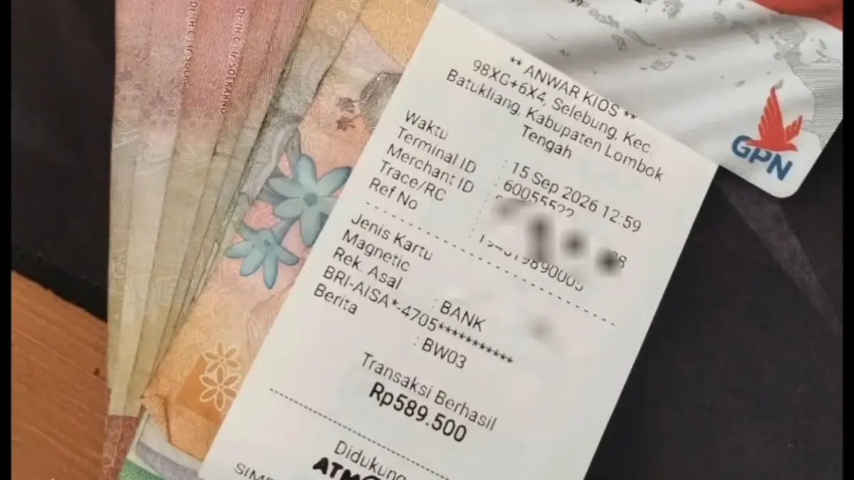 Bukti pencairan bansos bulan September (YouTube Arfan Saputra Channel)