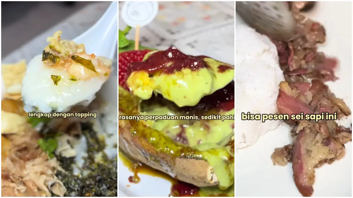 Menu yang disajikan di Bumi Semboja Resto Kota Bogor. (Foto: TikTok @yolanda)