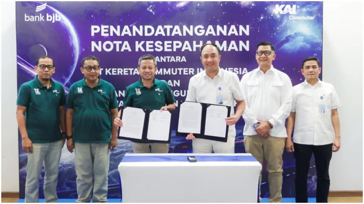 Penandatanganan MoU bank bjb dengan PT KAI Commuter