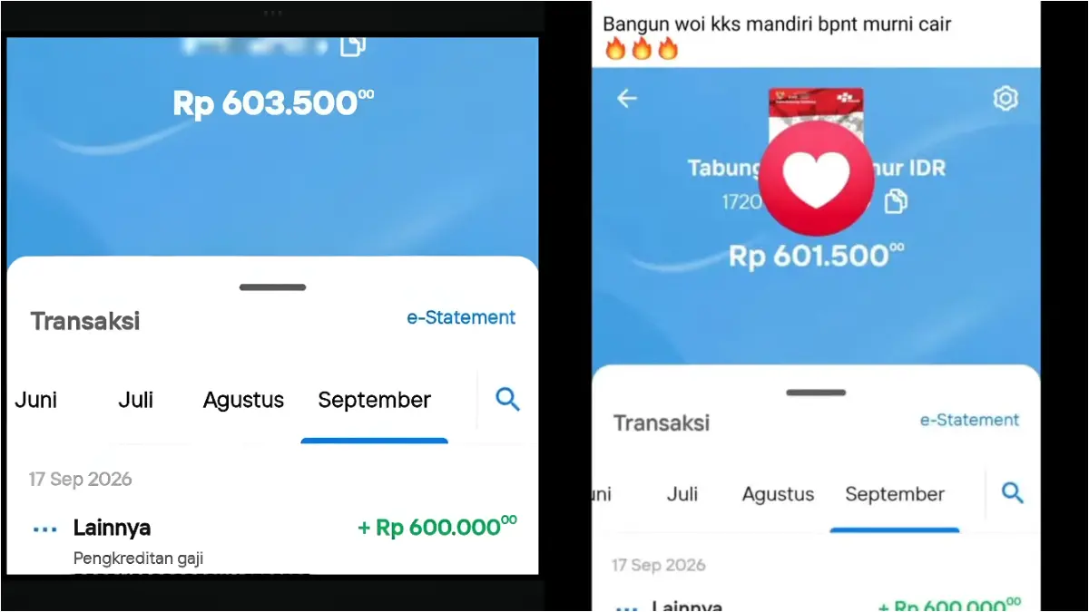 Bukti bansos cair 17 September 2026 (YouTube Arfan Saputra Channel)