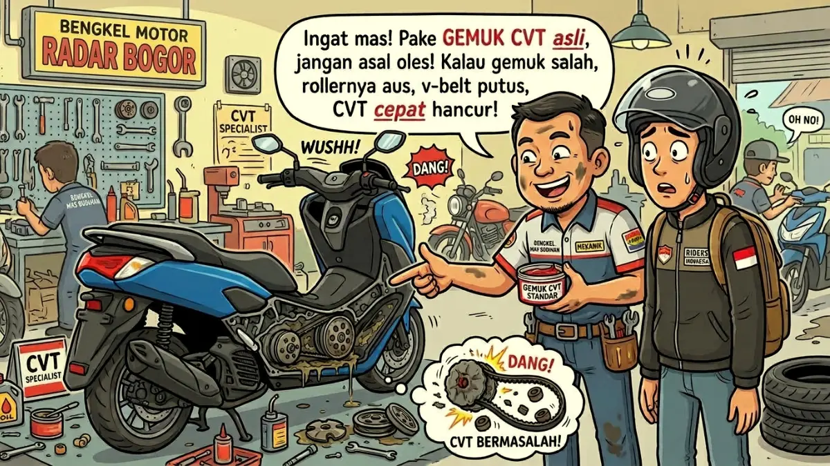 Grease CVT motor matik beda-beda.