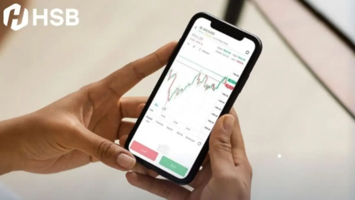 Ilustrasi aplikasi trading HSB