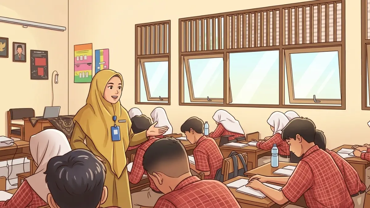Ilustrasi guru tunggal yang akan menerima dana TPG (YouTube PPG Kemendikdasmen/Diolah dengan Gemini AI)