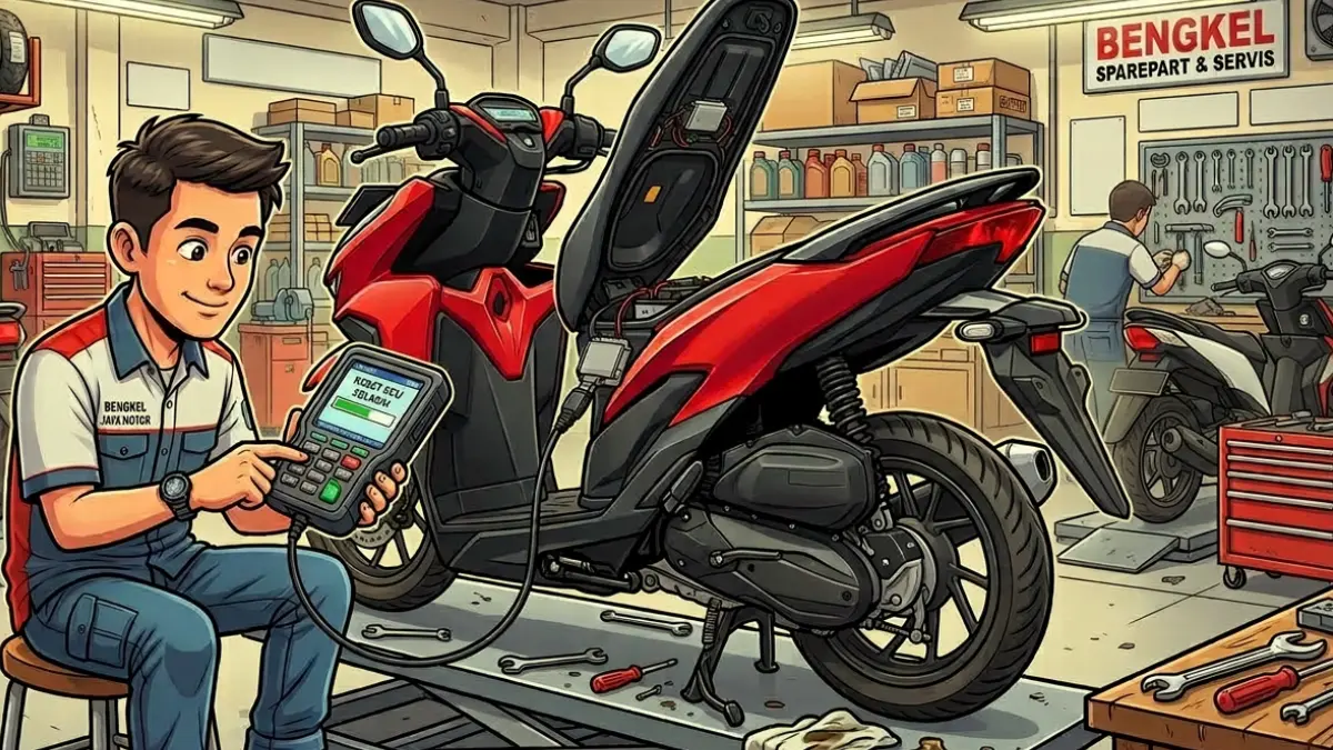 ILUSTRASI: Perawatan motor injeksi.