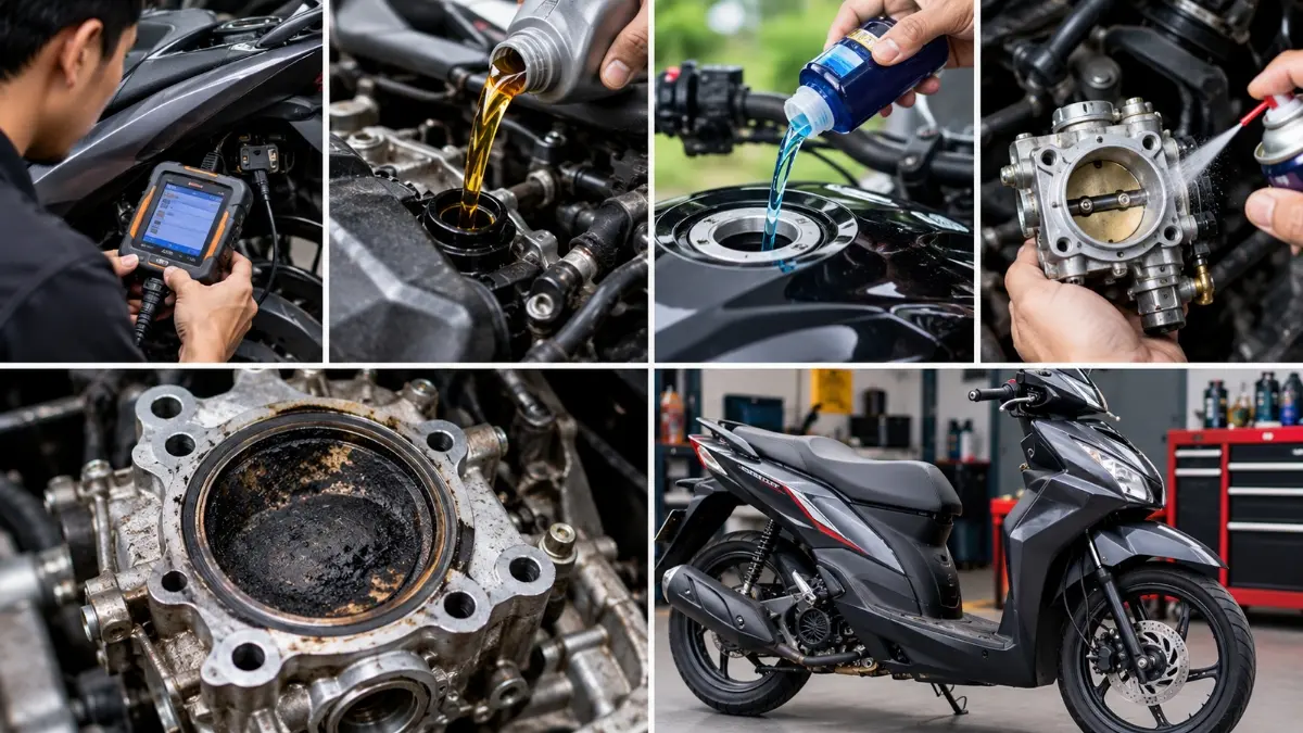 Ilustrasi reset ECU pada motor injeksi (ilustrasi Gemini AI)