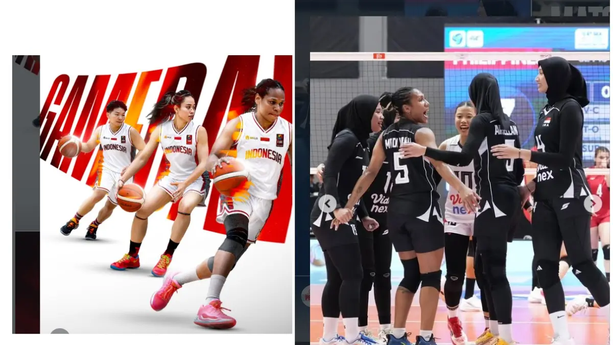 Jadwal pertandingan Asian Games 2026 pada Kamis, 17 September 2026, mempertandingkan bola basket dan voli wanita (instagram @timindonesiaofficial dan pbvsi)