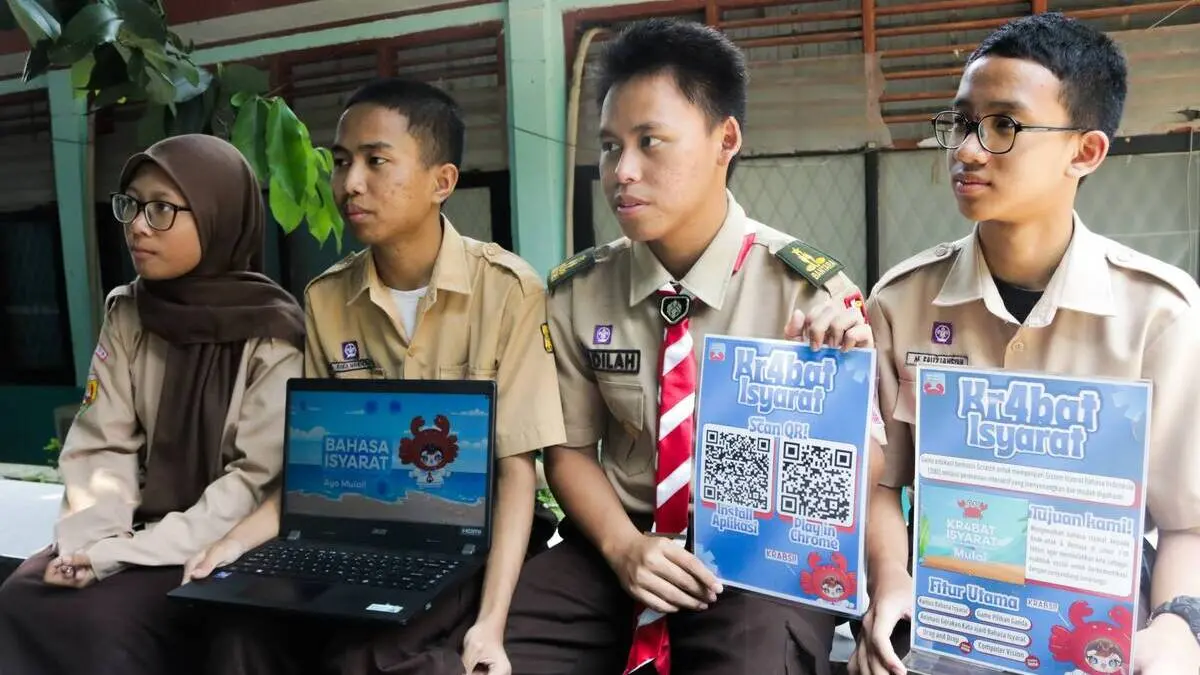 Pelajar SMKN 4 Bogor bikim gim edukasi. Foto: Raissa Magang Radar Bogor