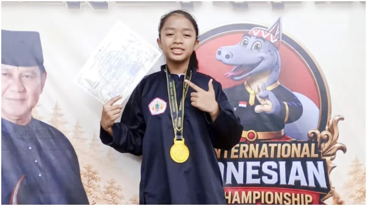 Bilqis Nabila Shakie siswa SDN Sukadamai 3 Bogor yang meraih emas di International Indonesia Open Championship 2026