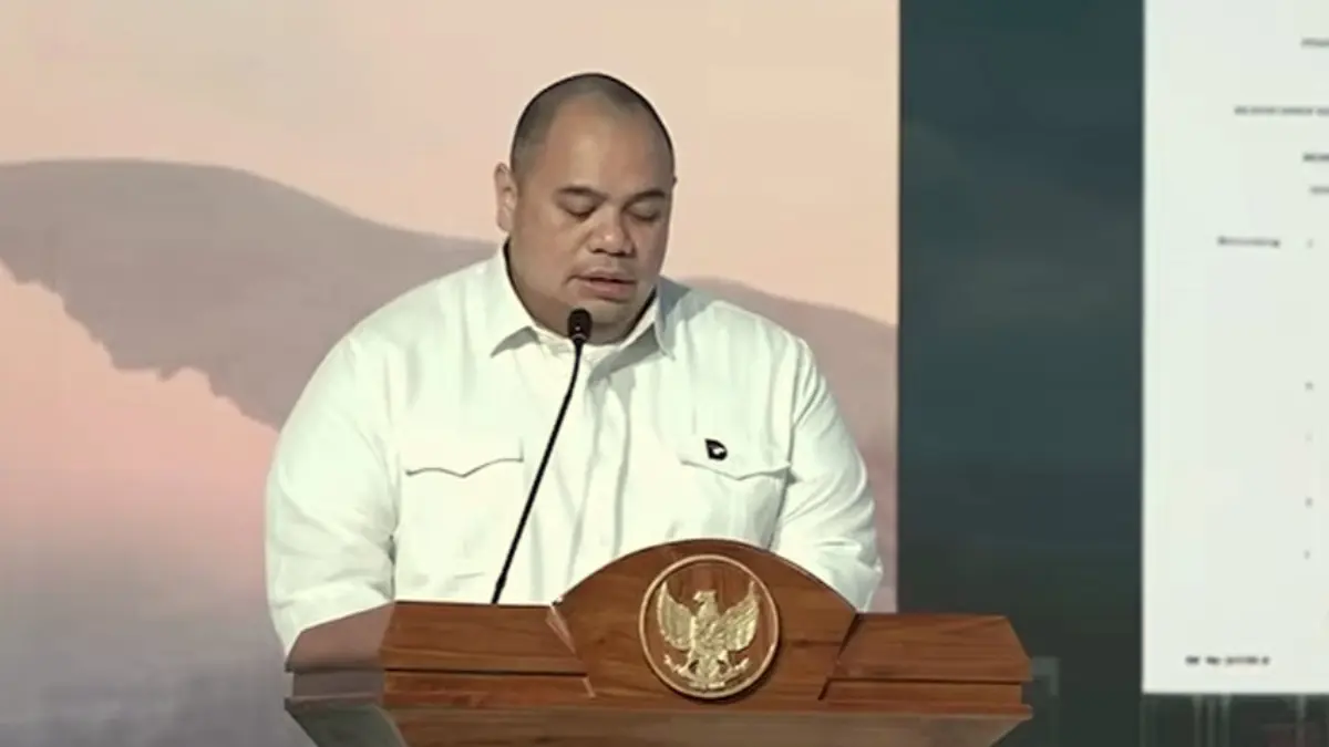 CIO Danantara Indonesia sekaligus CEO Danantara Investment Management, Pandu Patria Sjahrir menjelaskan PSEL di Galuga, Bogor.