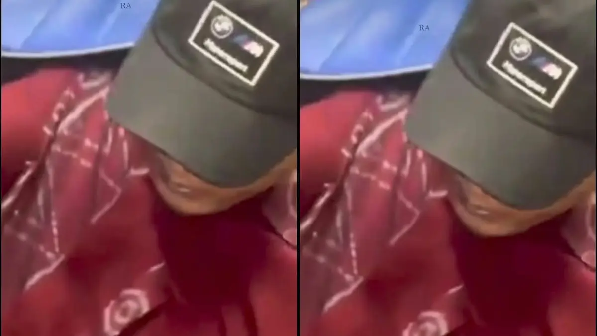 Pria terduga pelaku pelecehan di bus viral di media sosial. (Tangkapan layar video)