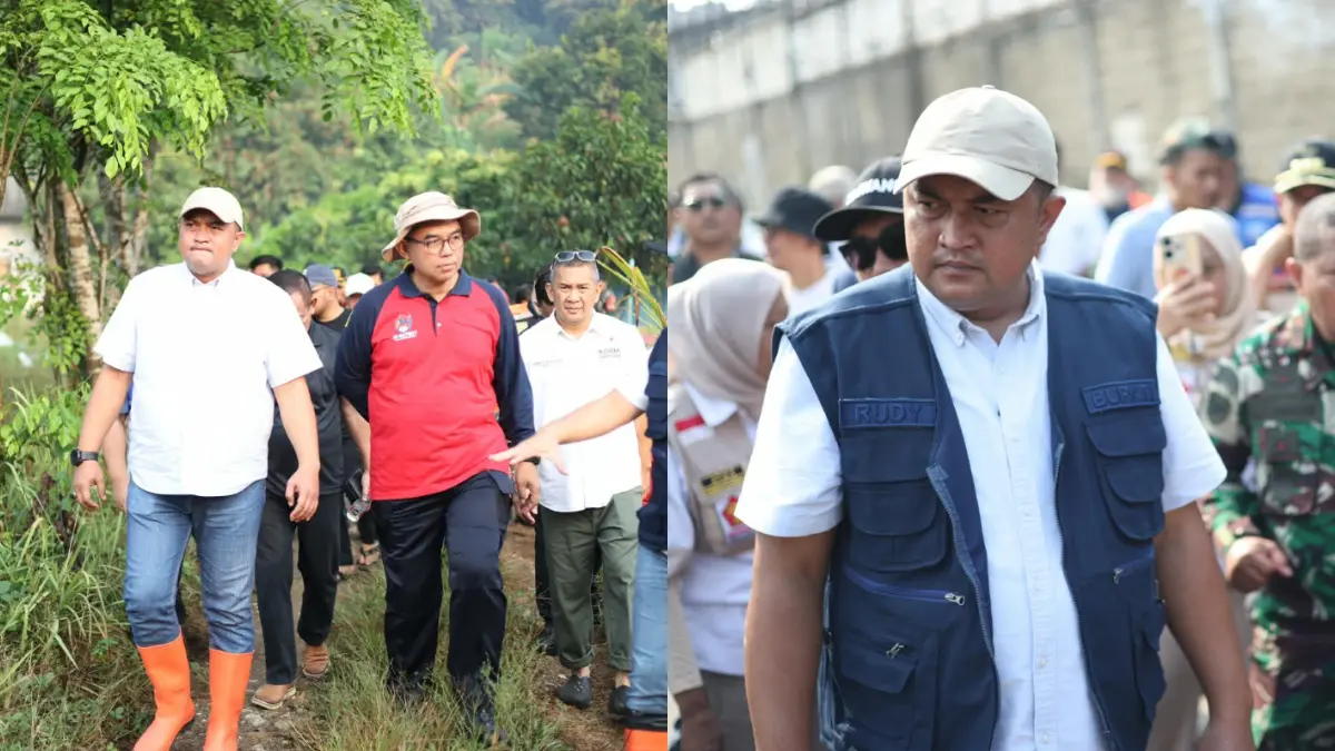 Bupati Bogor Rudy Susmanto melakuan susur Sungai Cileungsi Sabtu, 19 September 2026. (Dok. Diskominfo Kabupaten Bogor)
