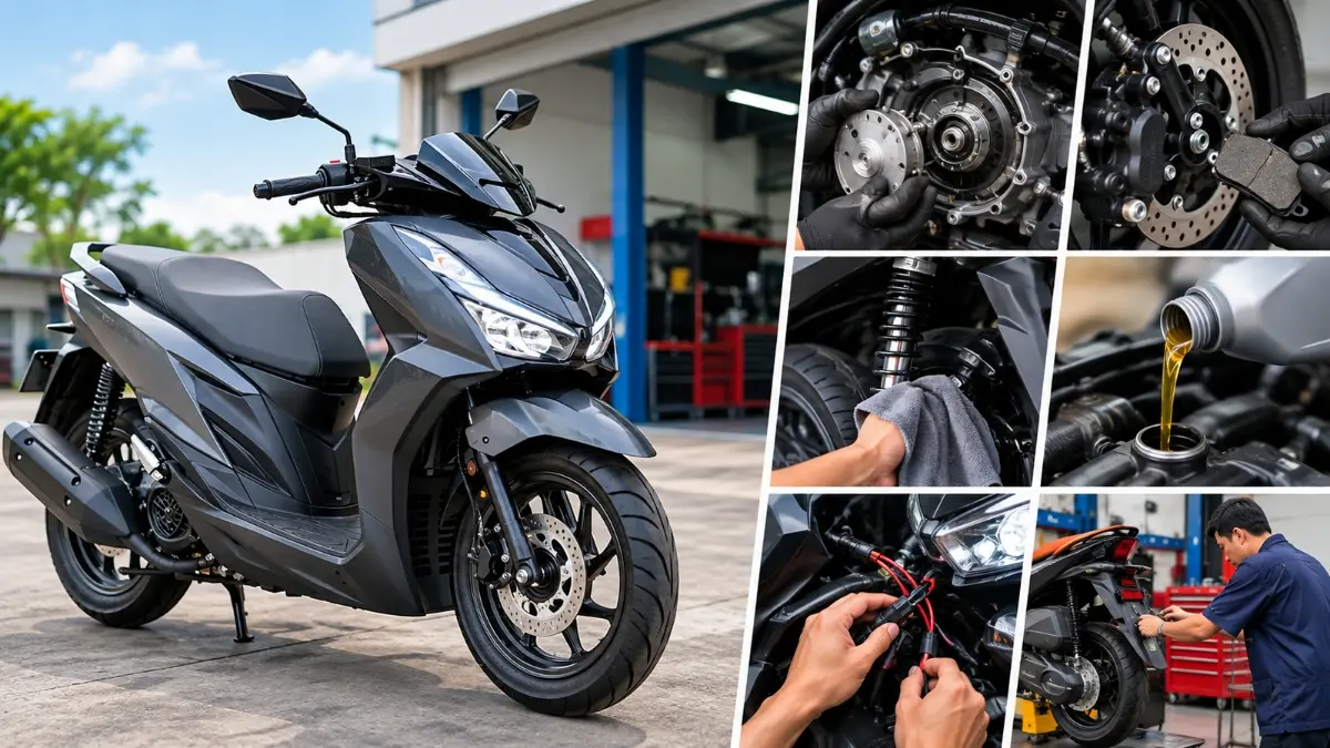 Ilustrasi beberapa hal yang perlu diperhatikan pemilik motor baru (ilustrasi Gemini AI)
