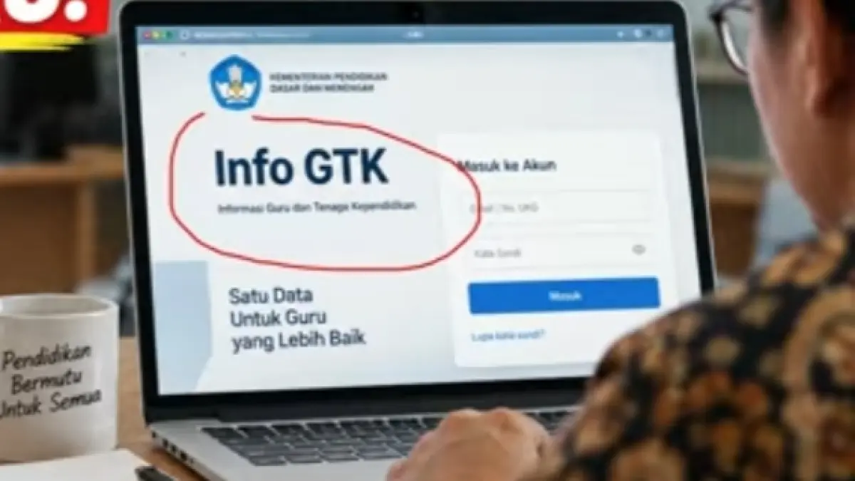 Ilustrasi cara log in Info GTK TPG. (YouTube Ni Channel)