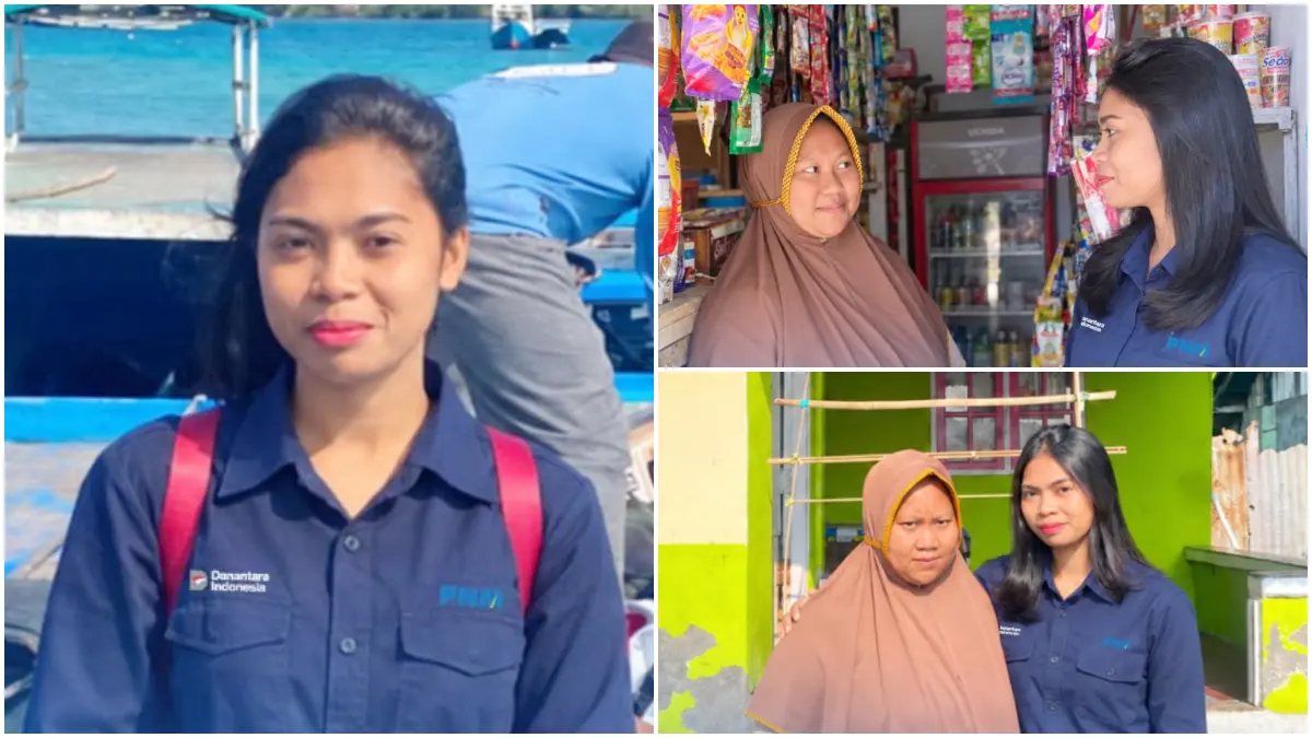 Violend Trintje Ory, saat bertugas sebagai Account Officer (AO) PNM Mekaar di Pulau Banda Neira, Maluku Tengah.