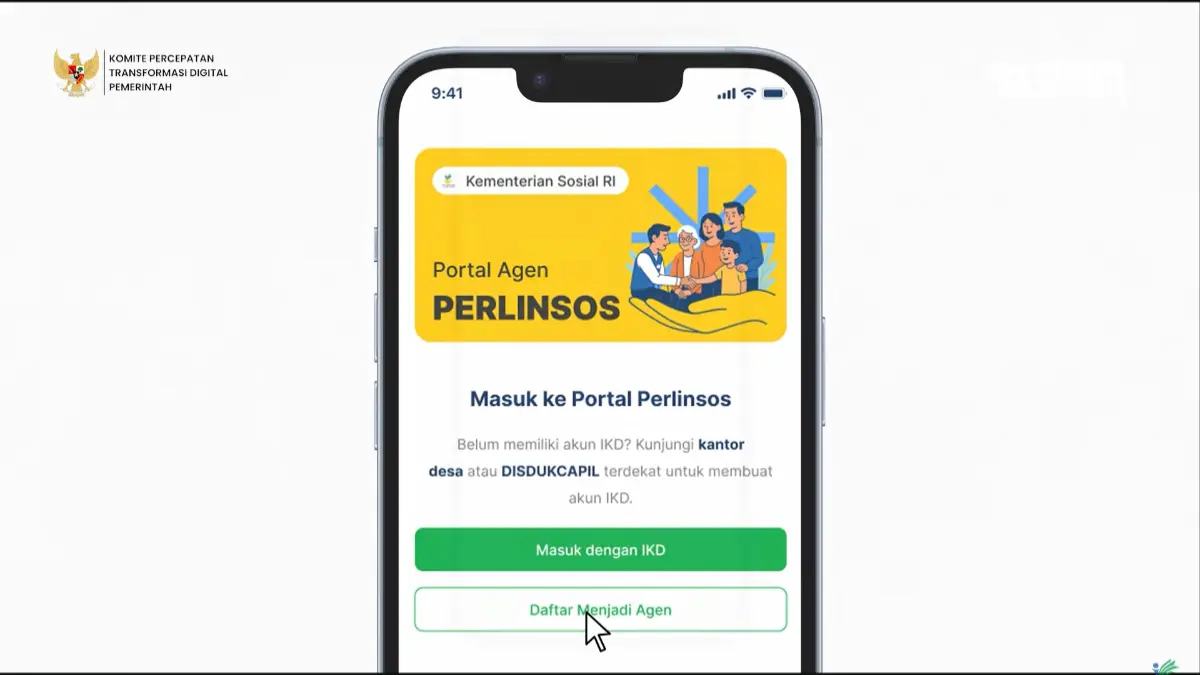Ilustrasi portal Perlinsos untuk akses digitalisasi bansos (YouTube Kemensos RI)