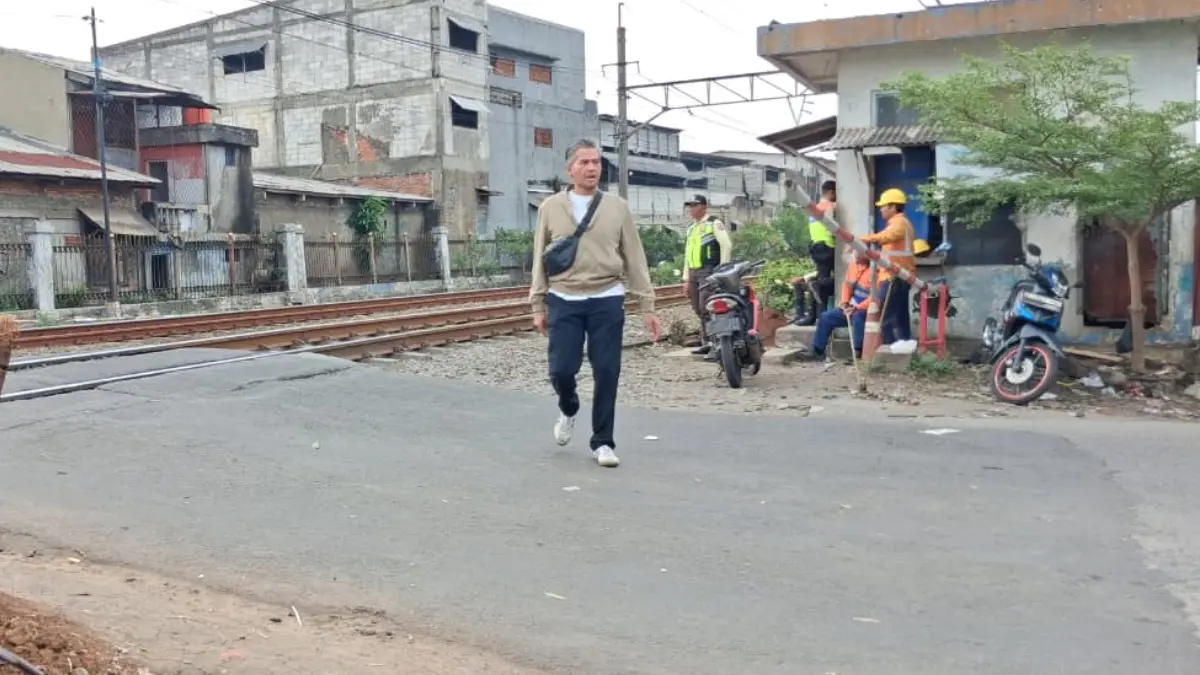 Pantauan Radar Bogor di perlintasan kereta api Gaperi, di Bojonggede, Kabupaten Bogor, Senin, 21 September 2026. (Muhammad Ali/Radar Bogor)