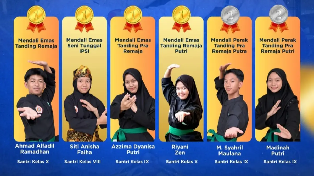 Para santri yang menjadi juara.