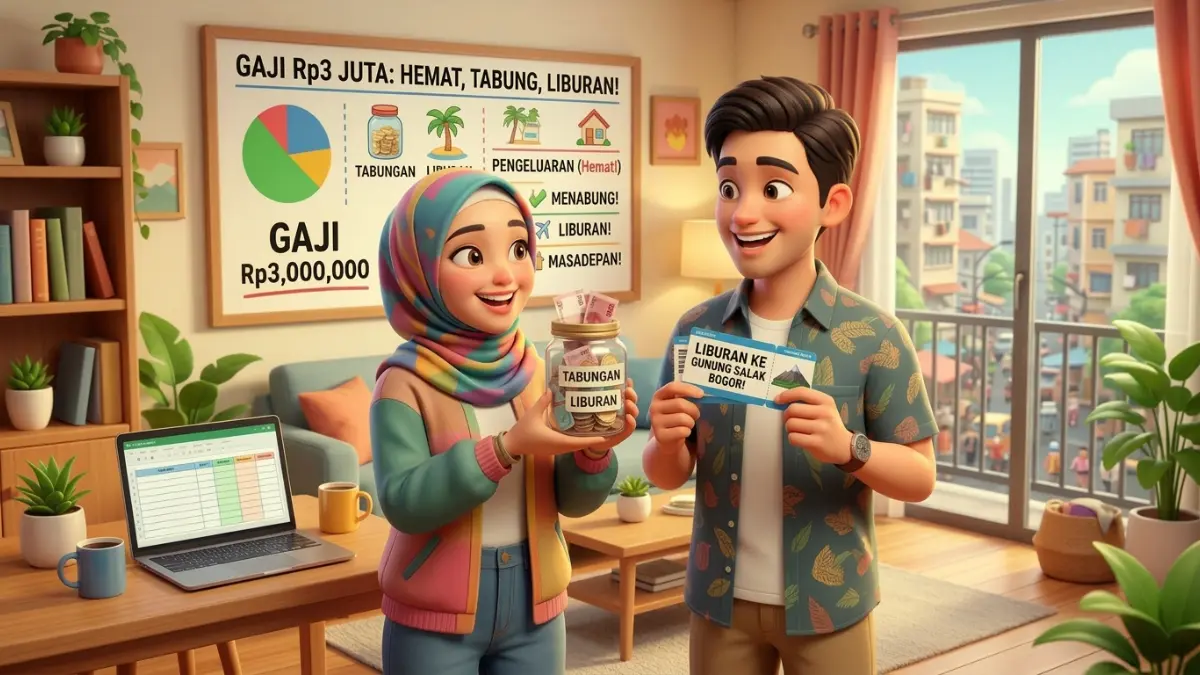 Walaupun gaji hanya Rp3 juta tetap bisa nabung hingga healing.