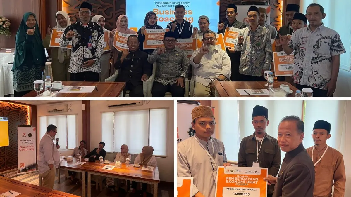 Penerima manfaat dari KUA Tenjolaya saat mengikuti Business Coaching LAZ Rabbani di Restoran Bumi Aki Jalan Pajajaran.